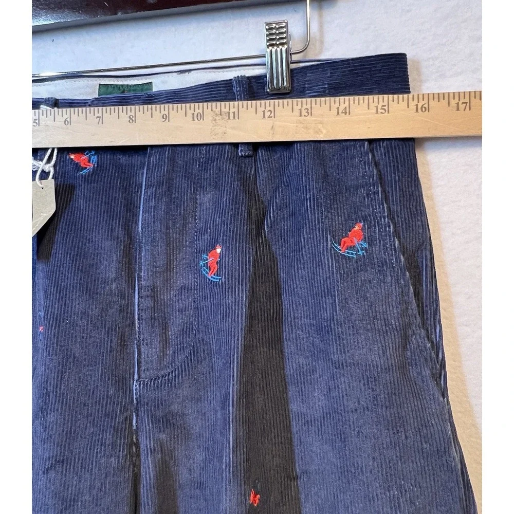 J. Crew Relaxed-fit Pleated Corduroy Trouser w Retro Skier‎ Embroidery Size 29